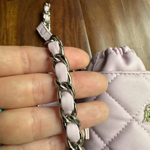 NWOT Steve Madden pink quilted shoulder strap crossbody water bottle holder - Picture 3 of 5